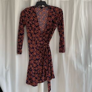Ann Taylor floral wrap around dress